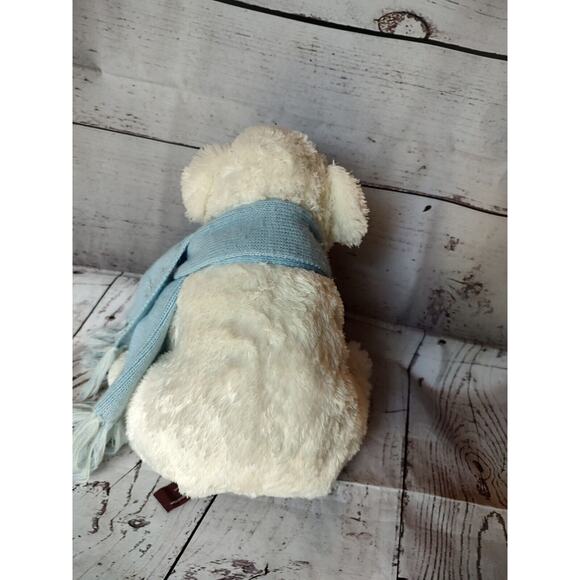 Polar Bear Plush Holding Penguin White With Blue Scarf The Bearington Collection - Picture 7 of 10